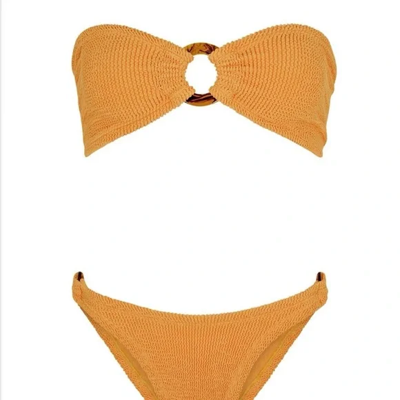 Hunza G Gloria Orange Bandeau Bikini Set - Picture 4 of 5